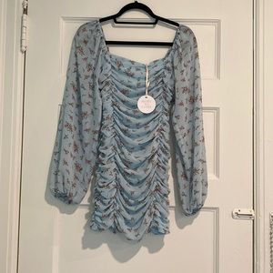 More to Come Baby Blue Mini Dress Seize Small